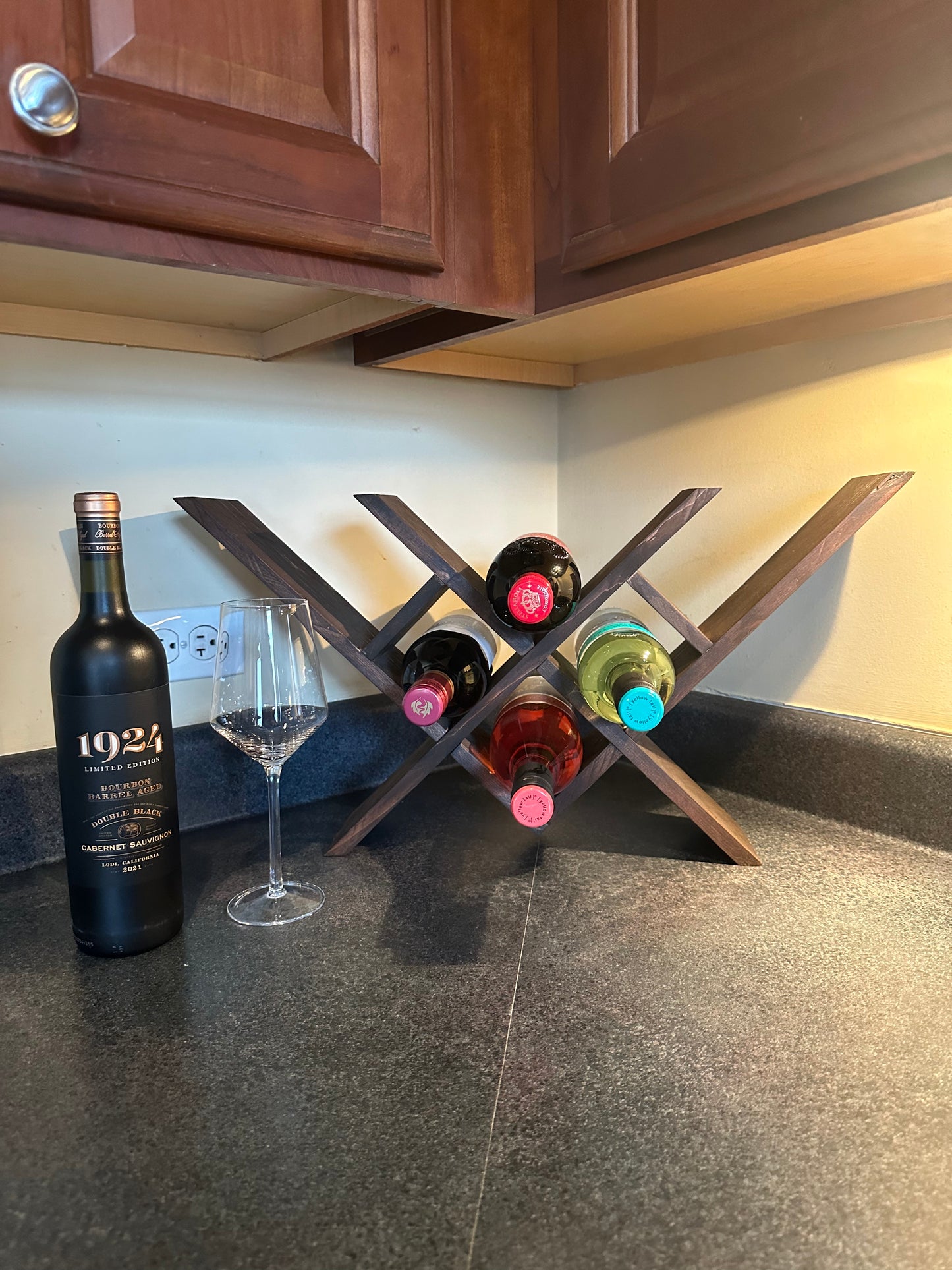 Rustic Wooden Wine Rack