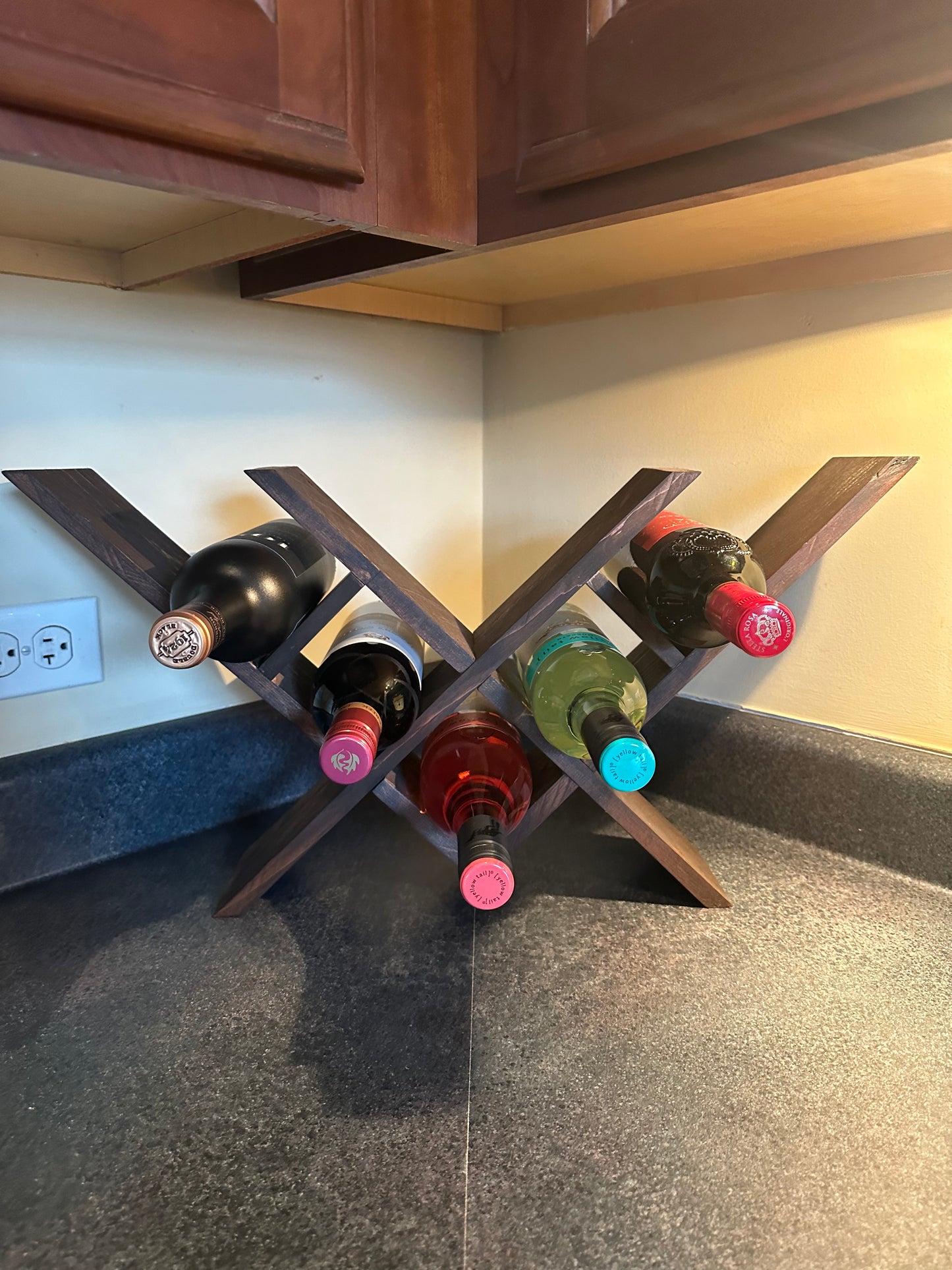 Rustic Wooden Wine Rack