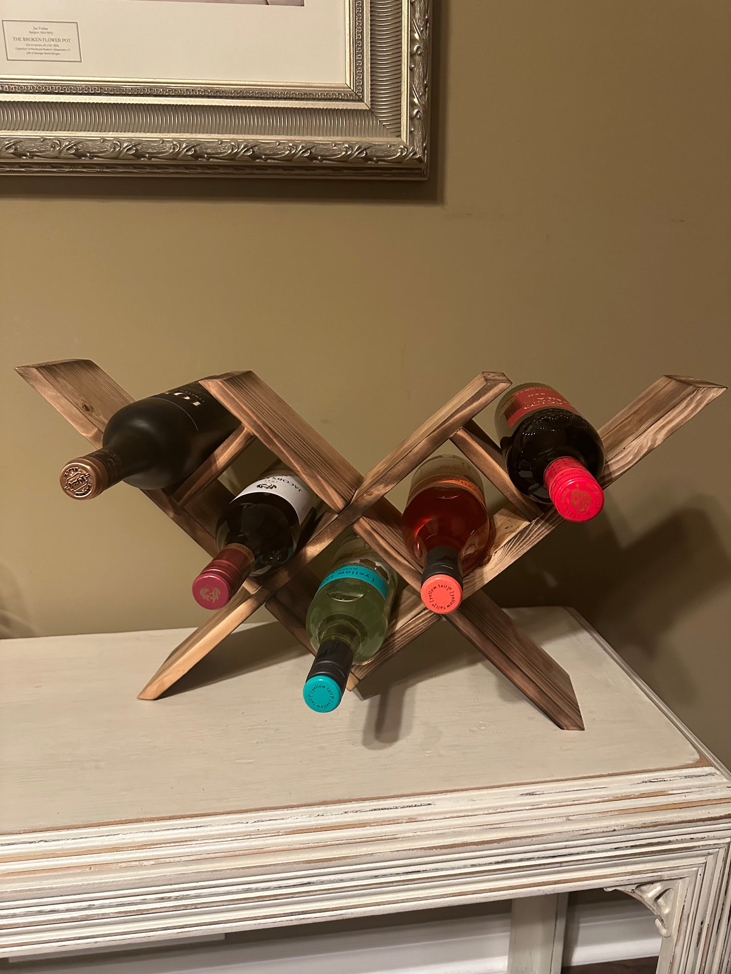 Rustic Wooden Wine Rack